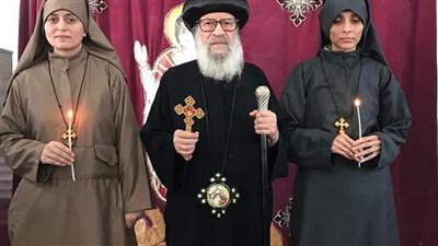 الأنبا قزمان يترأس صلوات مكرسة جديدة لكنيسة مار مينا بالعريش