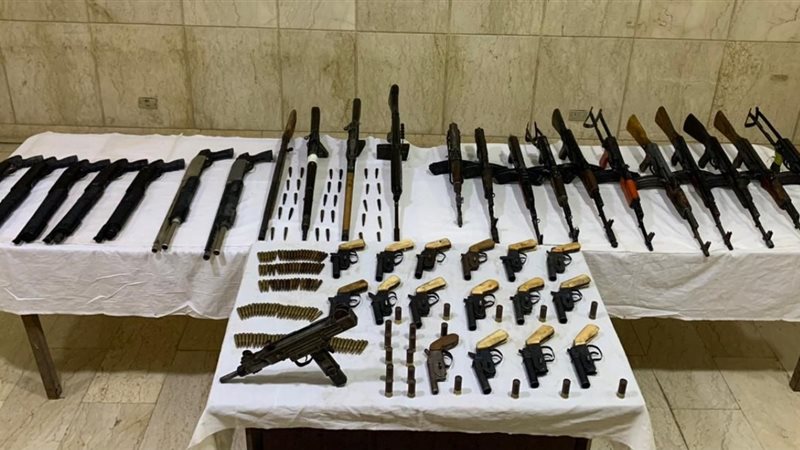 اسلحة نارية المضبوطات،
