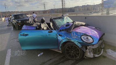 أول صورة لمصرع شقيقتين بانقلاب سيارة عدة مرات بالتجمع