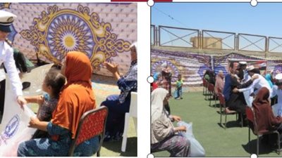  الداخلية توجه قافلة إنسانية وطبية بنطاق محافظتي بني سويف وشمال سيناء (صور)