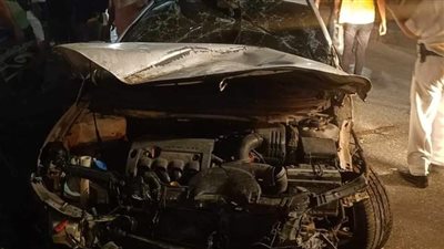 مصرع سيدة وإصابة نجلها ونجلتها إثر تصادم ملاكي وعربة كارو بالغربية (صور)