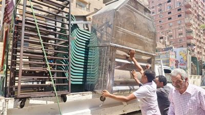 رفع إشغالات وتعديات المحال بالكونيسة والطالبية (صور)