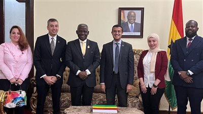 وفد تنسيقية شباب الأحزاب والسياسيين يلتقي سفير غانا لدى القاهرة