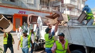 رفع 724 حالة إشغال طريق مخالف بالبحيرة (صور)