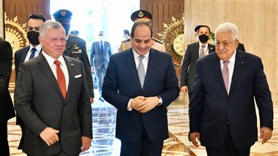 تفاصيل البيان الختامي للقمة المصرية الأردنية الفلسطينية بالعلمين الجديدة