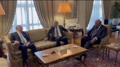 قبل اجتماع سوريا، سامح شكرى يستقبل وزيري خارجية العراق والأردن (فيديو)