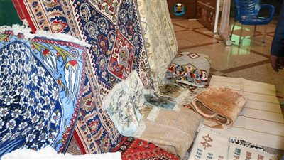 محافظ الفيوم ورئيسا البنك الزراعي وجهاز دعم المشروعات يزورون معرض الحرف اليدوية