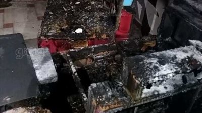 حريق يلتهم محتويات شقة عروسين في الشرقية (صور)