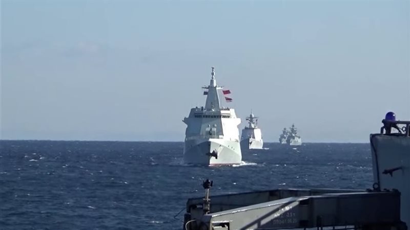 مناورات روسية صينية