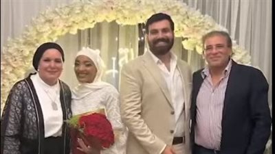 خالد يوسف يحتفل بخطوبة نجل شقيقه على فتاة نوبية (فيديو)