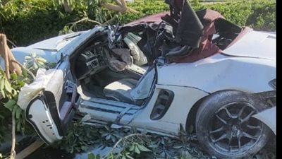 مصرع عروس وسائق وإصابة العريس إثر انقلاب سيارة بالترعة في منشأة القناطر