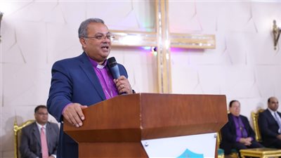 رئيسُ الإنجيلية ينعي مفيد إبراهيم سعيد شيخ كنيسة قصر الدوبارة 