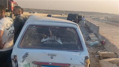 إصابة عاملين بكسور خطيرة في انقلاب سيارة ملاكي بالبدرشين 