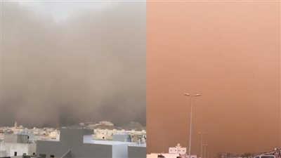 جدة السعودية تغرق في عاصفة ترابية حجبت الشمس (فيديو)
