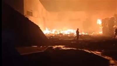 إصابة 17 شخصا في حريق مصنع كرتون على طريق مصر إسكندرية الصحراوي