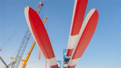 ميناء الأدبية ينجح في استقبال ريش عملاقة لمحطات توليد الكهرباء من الرياح (صور)