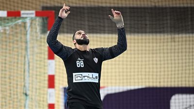 كرة اليد، كريم هنداوي رجل مباراة الزمالك ومضر السعودي في البطولة العربية 
