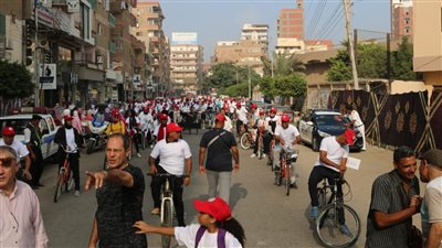 الهلال الأحمر ينظم ماراثون رياضيا للدراجات الهوائية بالمنوفية