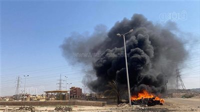  للمرة الثانية خلال اليوم اشتعال النيران فى حديقة بأسوان (فيديووصور)