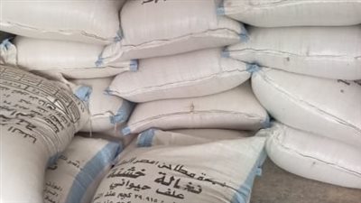 ضبط شكائر ردة مغشوشة قبل بيعها للمواطنين في الغنايم بأسيوط
