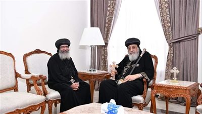 البابا تواضروس يتلقى تقريرا عن الخدمة في الدير الأبيض بسوهاج