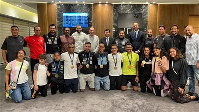 وزير الرياضة يستقبل بعثة الخماسي الحديث بعد المشاركة في بطولة العالم
