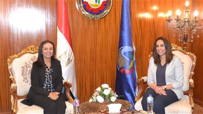 نائبة محافظ البحيرة تستقبل رئيس القومي للمرأة بمجمع دمنهور الثقافي