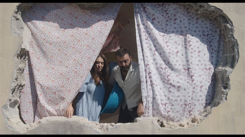 مشهد من فيلم نزوح،