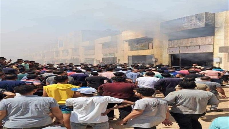 حريق بمجمع الورش