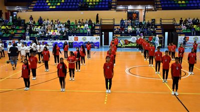 وزير الرياضة يشاهد عرضا رياضيا تحت شعار بانوراما القاعدة الشعبية