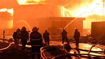 حريق يلتهم قاعة أفراح على طريق سقارة السياحى 