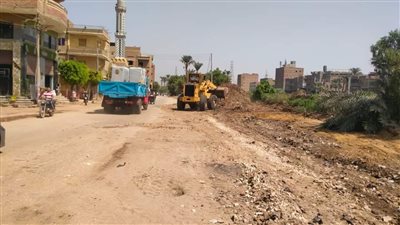 تجهيز طريق أبوربع بمركز ومدينة البدرشين لرصفه (صور)