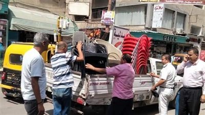 رفع 1413 حالة إشغال طريق مخالف بالبحيرة (صور)