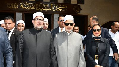 10 صور ترصد زيارة شيخ الأزهر لمسجد السيدة نفيسة بعد التطوير 