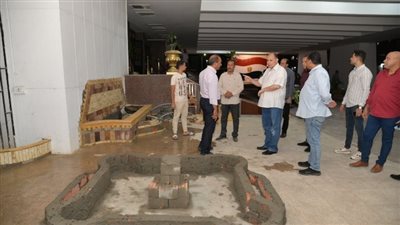 البدء في أعمال التطوير والتجميل بمدخل ديوان عام محافظة أسيوط