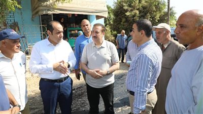 محافظ المنوفية يتفقد أعمال الرصف والتطوير بطريق العراقية - زاوية الناعورة