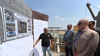 وزير الإسكان يتفقد مشروع توسعات محطة معالجة صرف صحي العامرية 