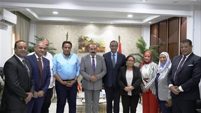 محافظ أسوان يلتقي فريق مشروع الدعم الفنى لوزارة التنمية المحلية (صور)