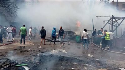 تحرك جديد من النيابة في تفحم 32 توك توك بحريق جراج حدائق القبة