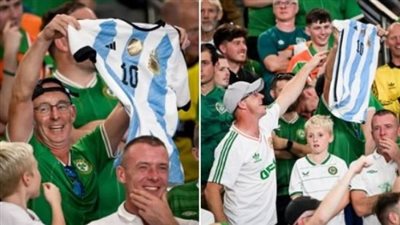 بصور ميسي، جماهير أيرلندا تستفز منتخب فرنسا بتصفيات اليورو