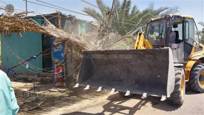 حملة مكبرة لإزالة الإشغالات والتعديات بطريق دمو ببني سويف