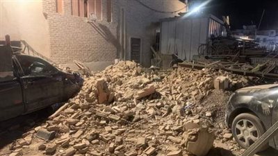 مشاهد مأساوية، لحظات انهيار مبان بسبب زلزال المغرب