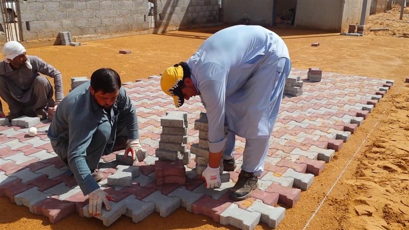 تركيب بلاط إنترلوك