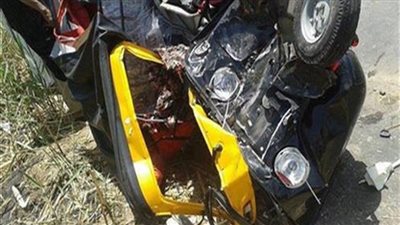 النيابة تعاين حادث انقلاب توك توك وإصابة 4 أشخاص بالسنبلاوين 