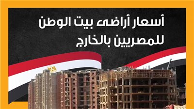 أسعار أراضى بيت الوطن للمصريين بالخارج (إنفوجراف)