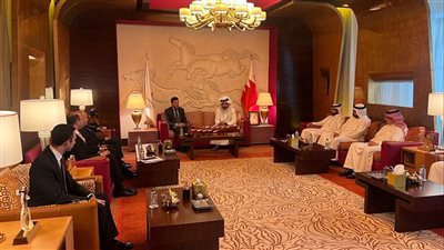 وزير الشباب والرياضة يلتقي النائب الأول لرئيس المجلس الأعلى للشباب والرياضة بالبحرين(صور) 