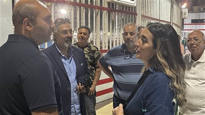 هاني العتال يلتقي مروة الرفاعي أثناء جولتهما بنادي الزمالك قبل الانتخابات (صور)