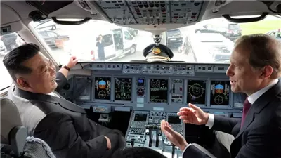 زعيم كوريا الشمالية يستقل طائرة نووية روسية (صور) 