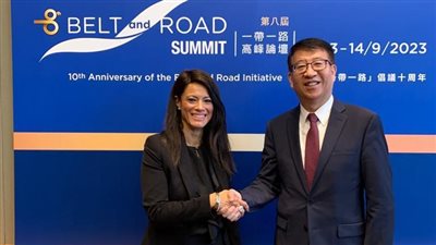 المشاط تناقش الفرص الاقتصادية المتاحة في الشرق الأوسط في إطار مبادرة الحزام والطريق