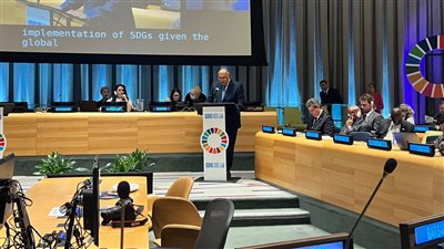 وزير الخارجية يلقي كلمة مصر خلال قمة أهداف التنمية المستدامة